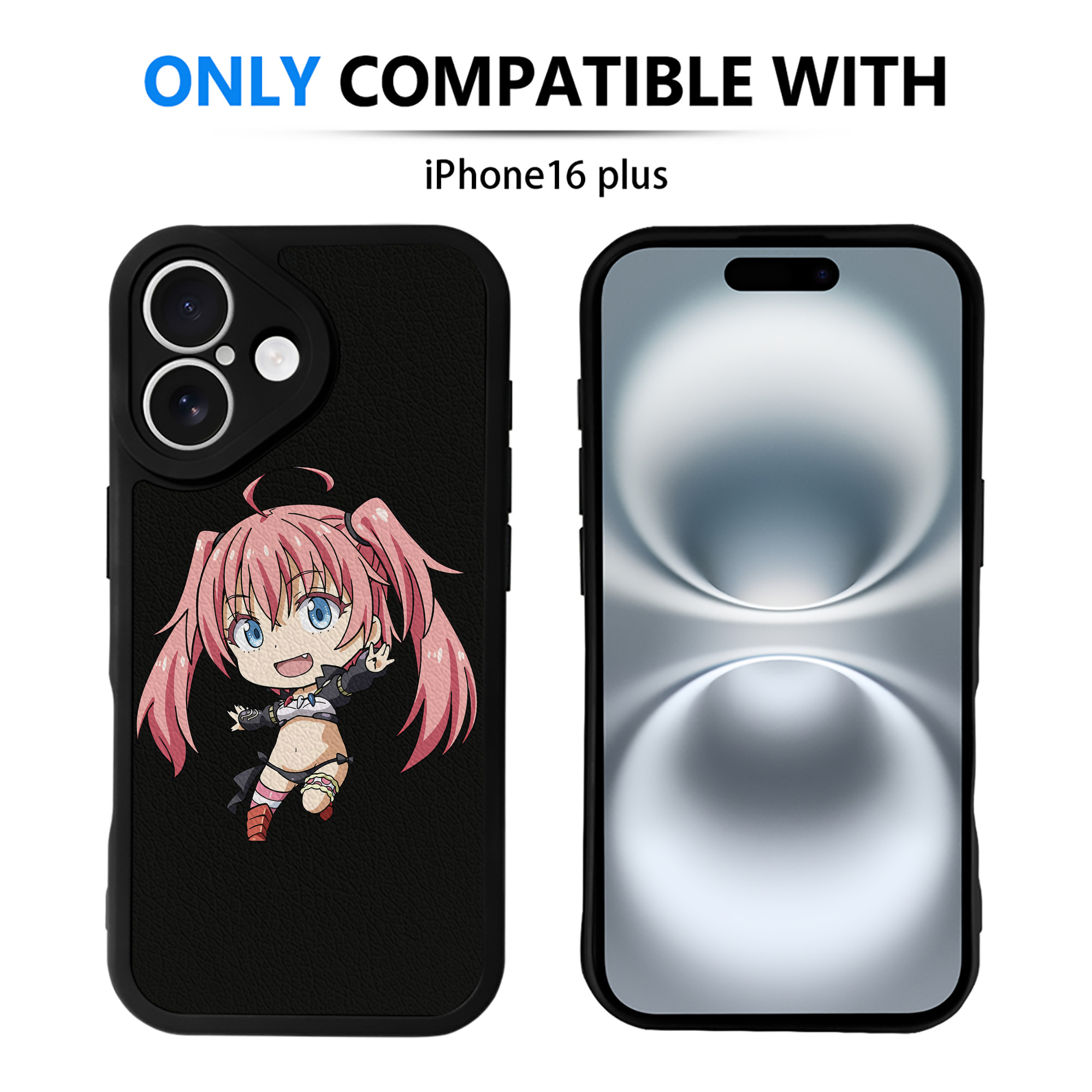 （画像用） 転スラ Regarding Reincarnated to Slime 【iPhone 16シリーズ対応】シリコンスマホケース（レザー調） 材質：シリコン